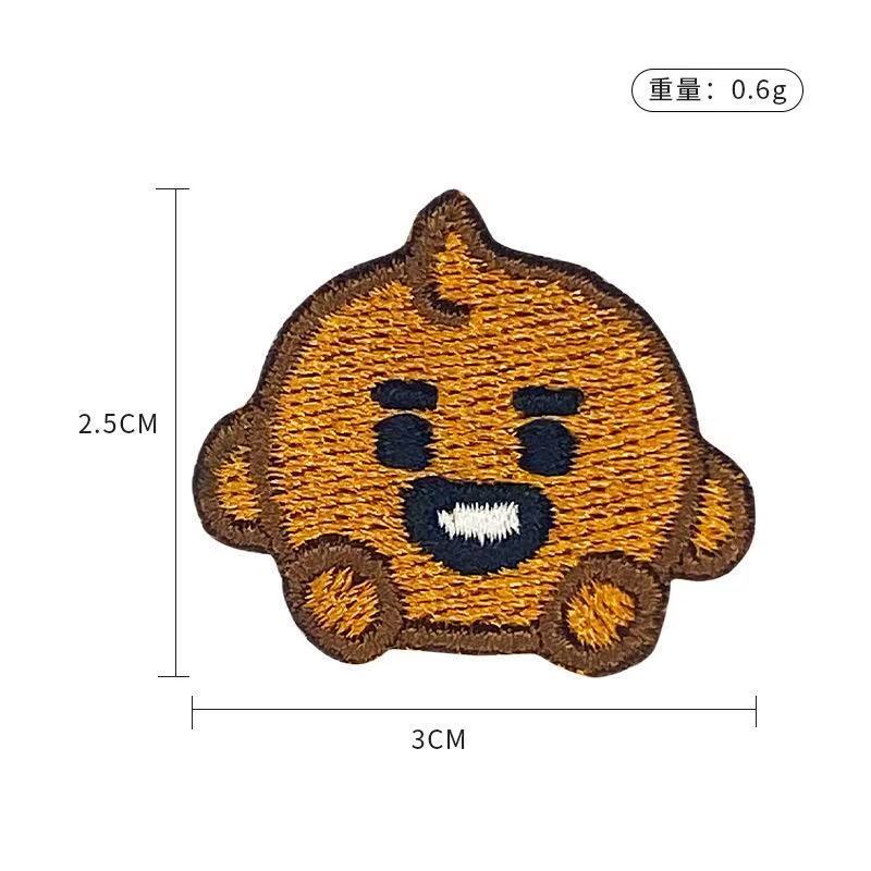 BT21 cartoon cute embroidered  - Embroidery Patch reseña y precio