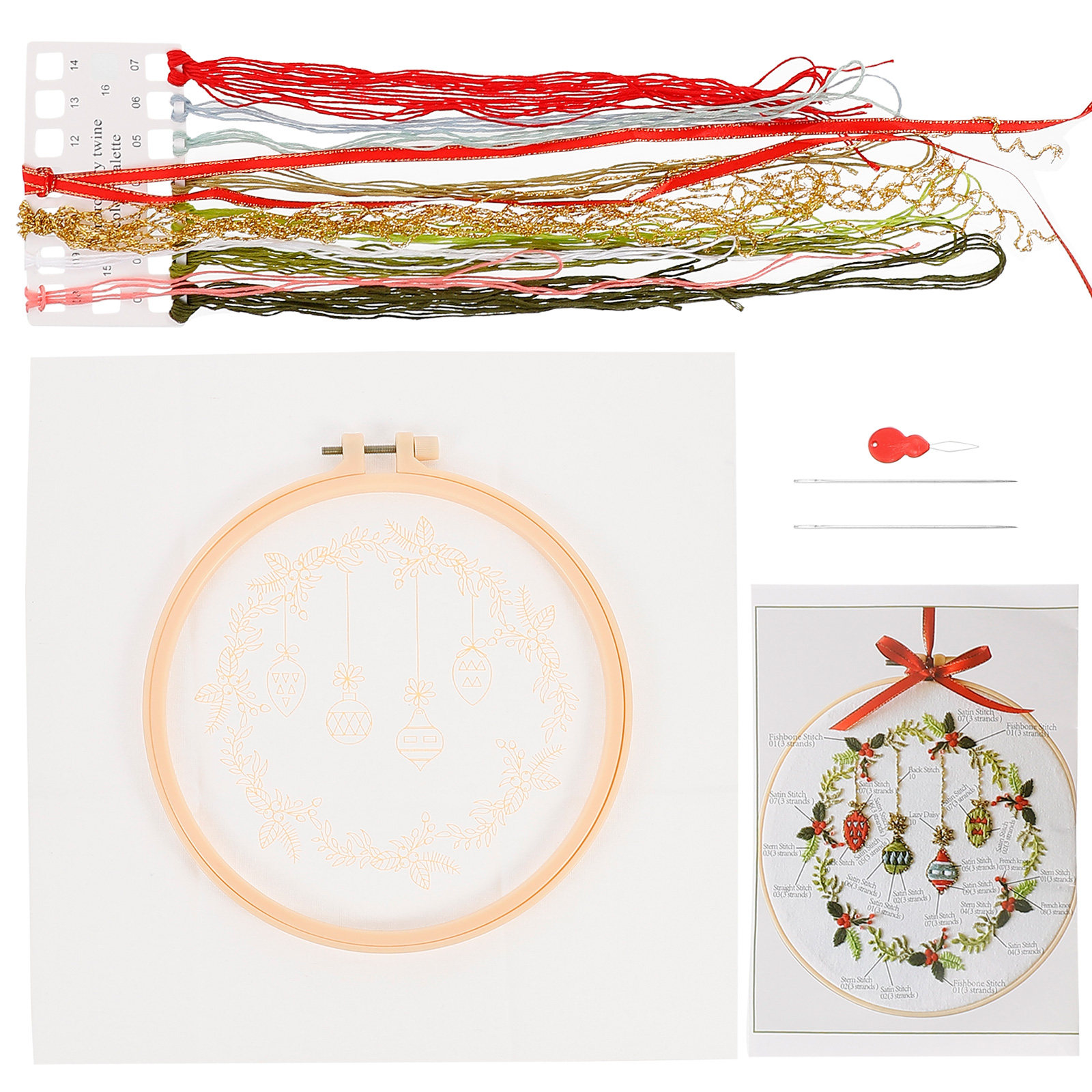 1 Set Christmas Diy Cross Stit - Embroidery Xmas Kits reseña y precio