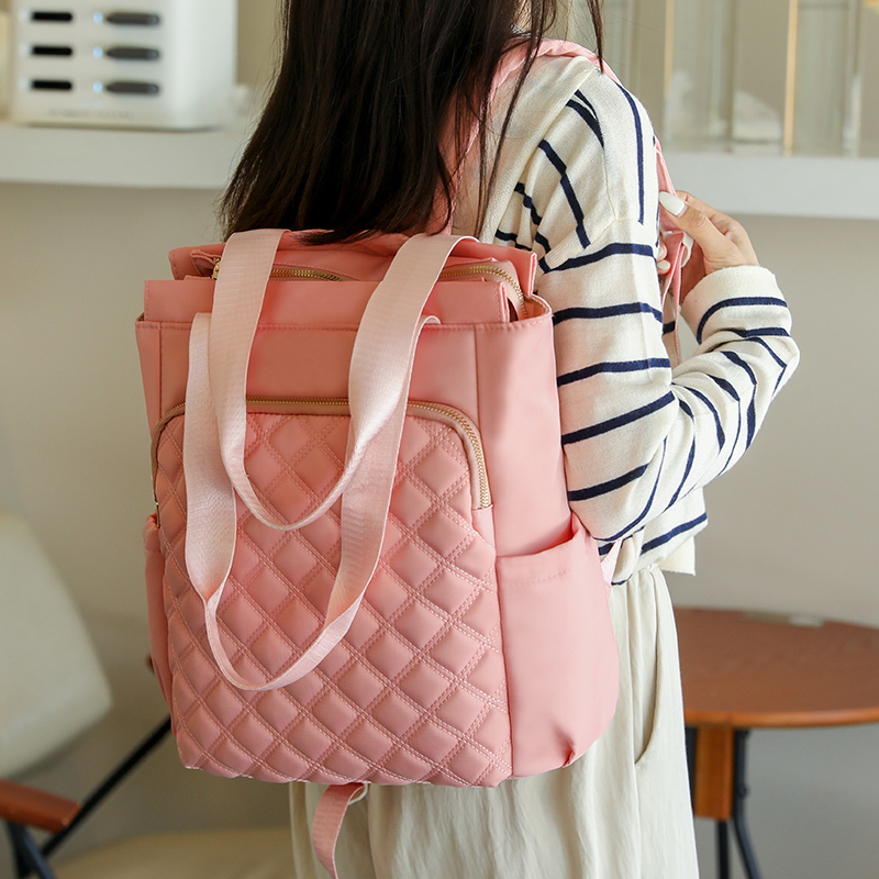 Fashion Plaid Backpack Women W - Embroidery Underlay reseña y precio