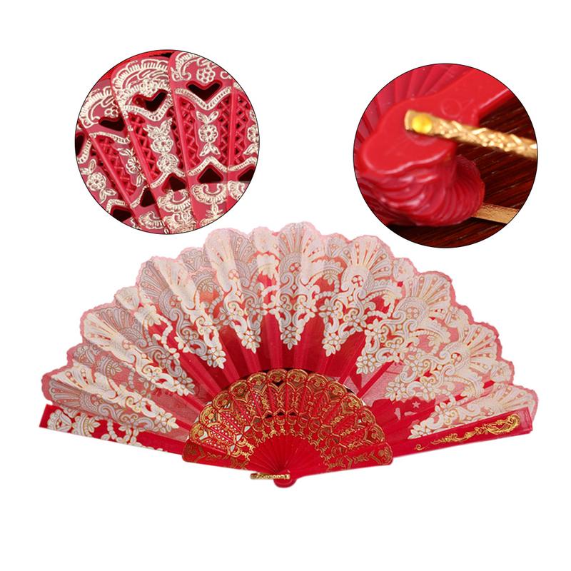 Spanish Style Fan Wedding Silk - Embroidery Daisy reseña y precio