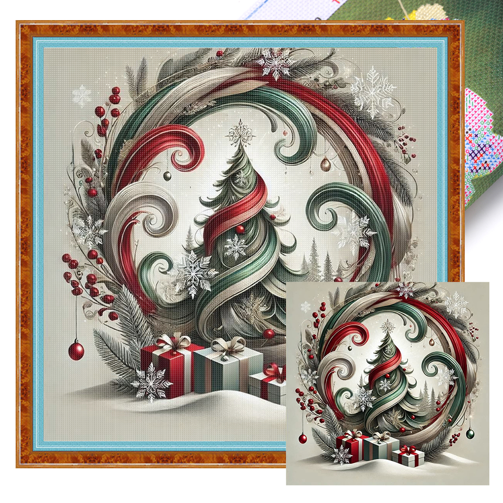 Xmas Printed Cross Stitch Kit  - Embroidery Xmas Kits reseña y precio