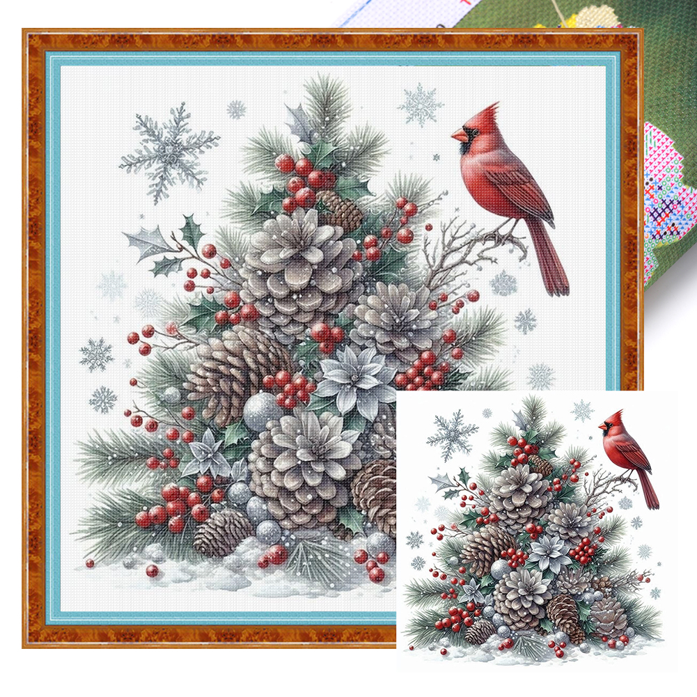 Xmas Printed Cross Stitch Kit  - Embroidery Xmas Kits reseña y precio