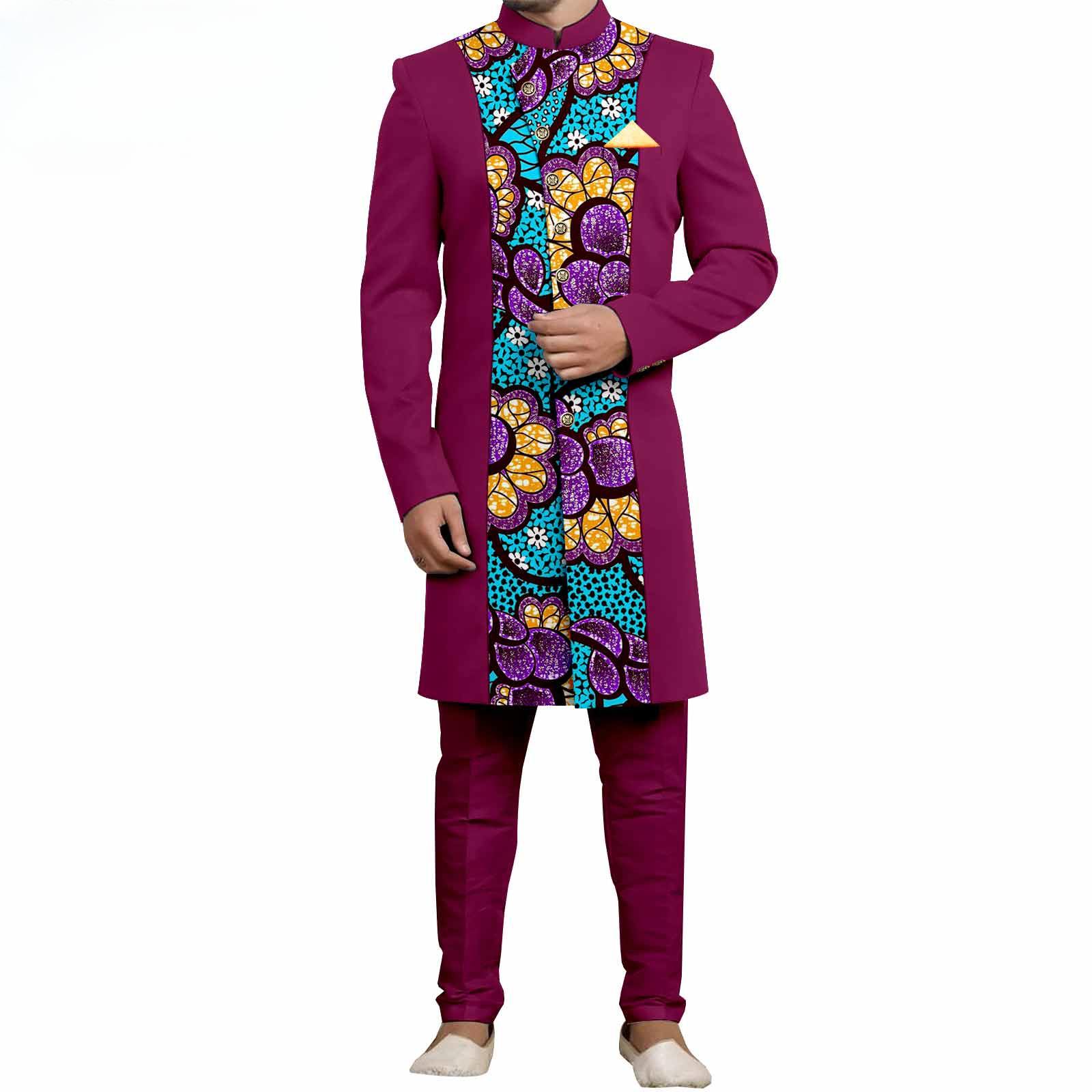 Men`s Suit Slim Fit Embroidery - Embroidery Set reseña y precio