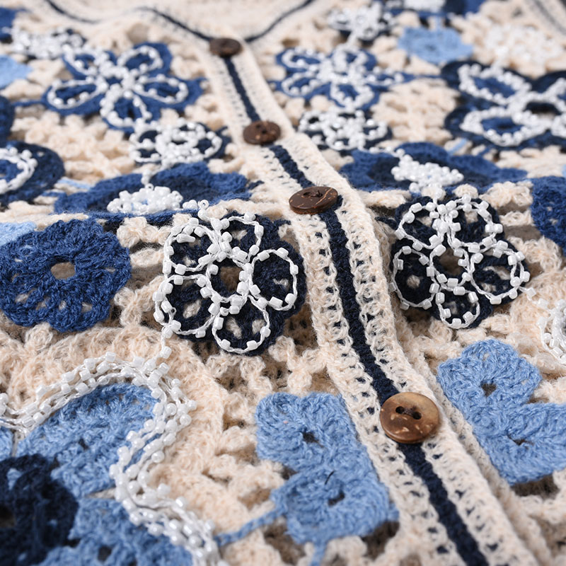 Daisy Crochet Vest for Women S - Embroidery Daisy reseña y precio