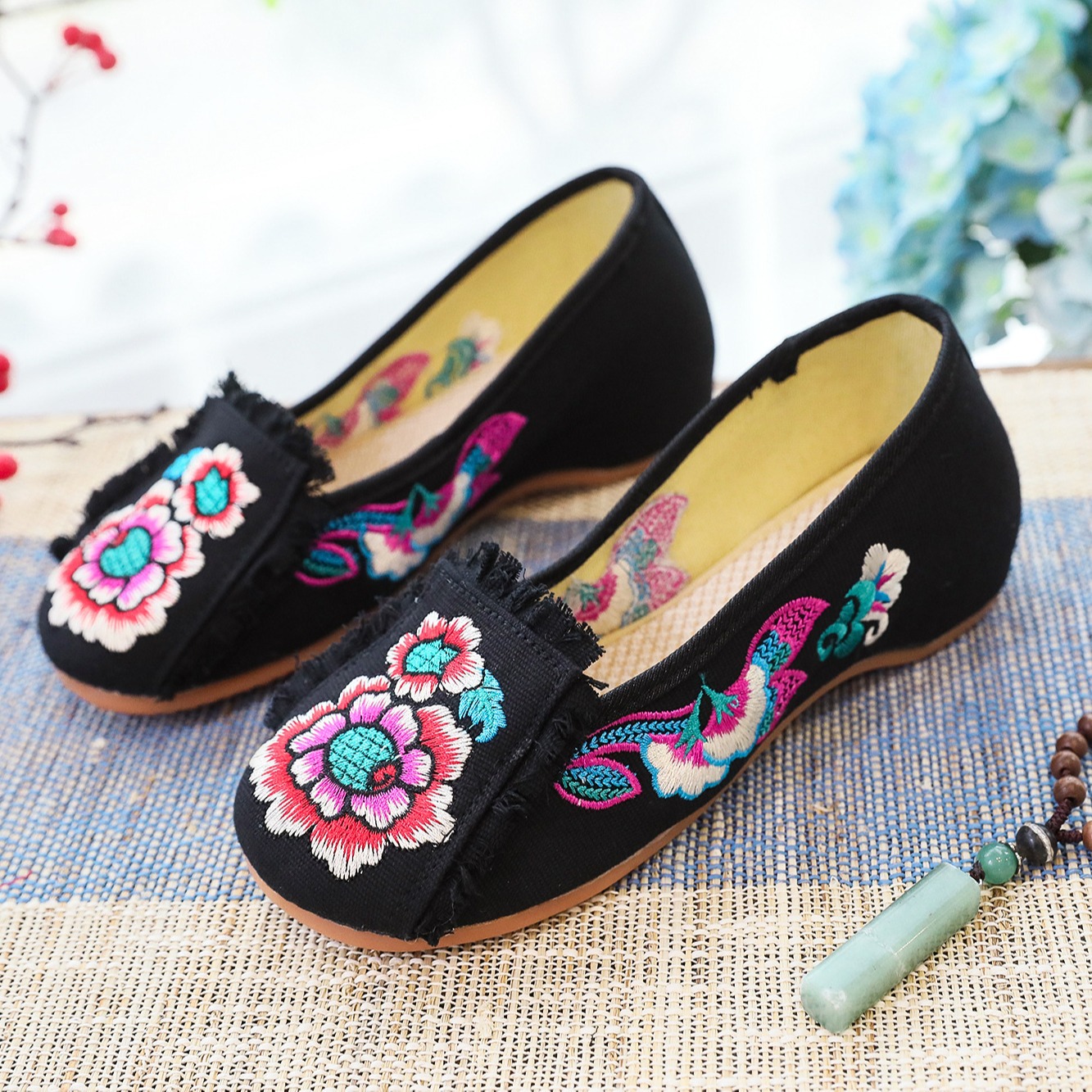 Woman Woven Shoes New Ethnic S - Embroidery Style reseña y precio