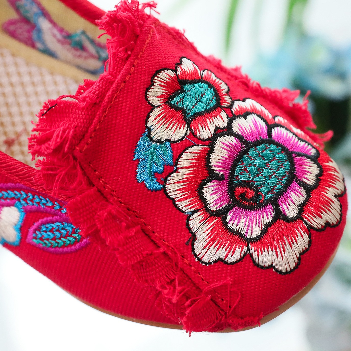 Woman Woven Shoes New Ethnic S - Embroidery Style reseña y precio