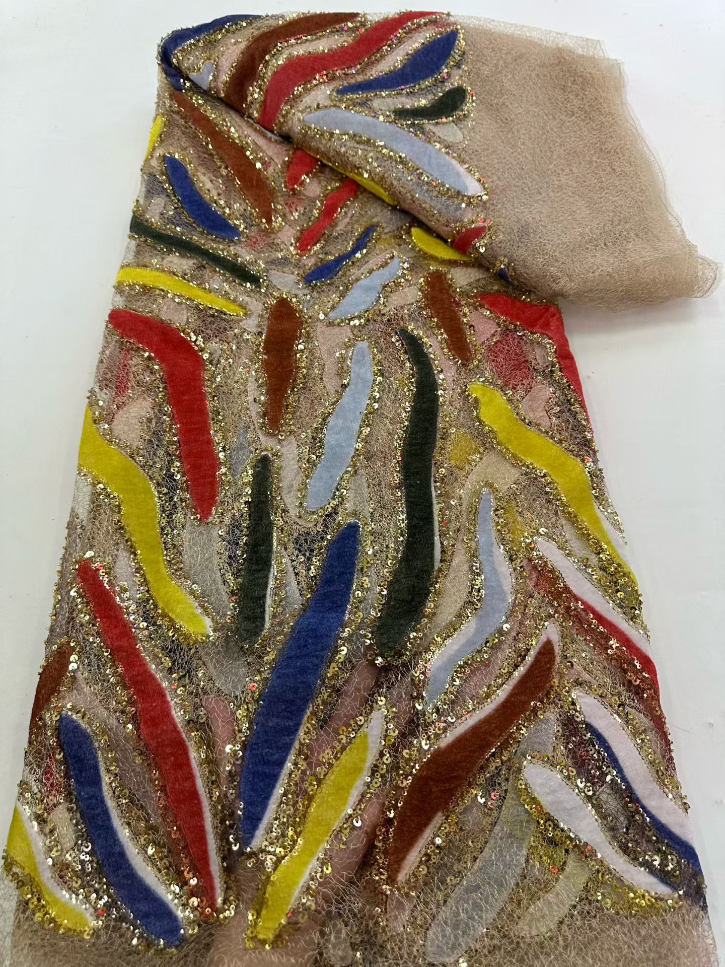 Latest African Sequins Lace Fa - Embroidery Underlay reseña y precio
