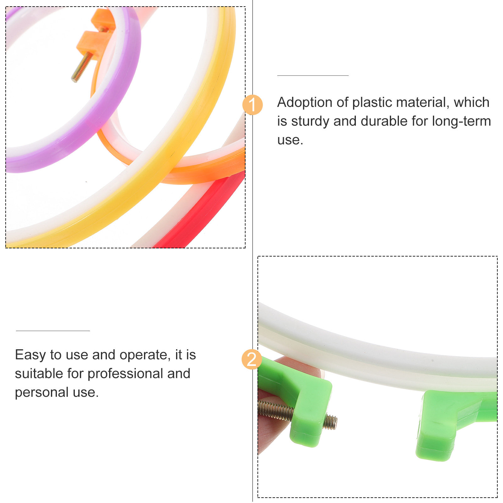 7Pcs Sturdy Adjustable Embroid - Embroidery Hooping reseña y precio