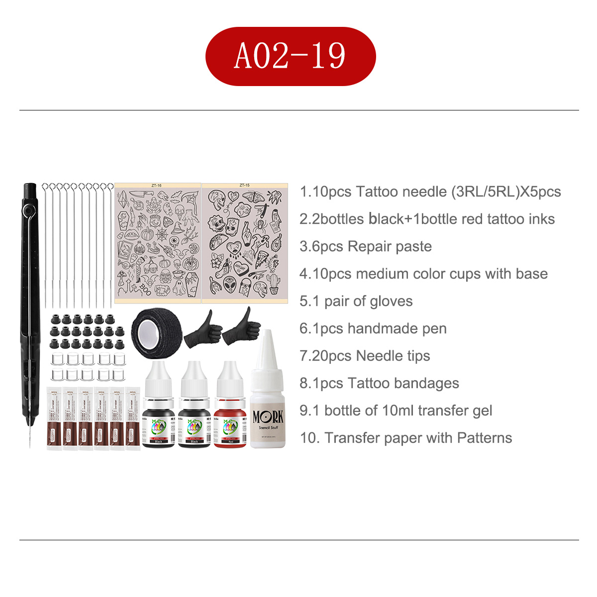 Complete Tattoo Supplies Kit,  - Transfer Pen Ink reseña y precio