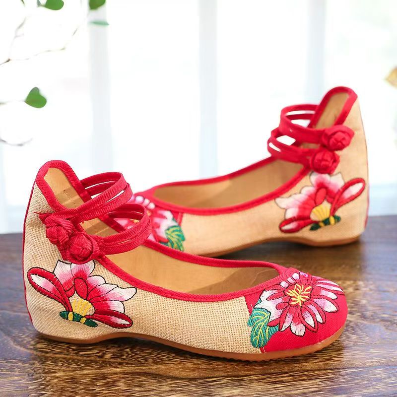 Woman Wedges Embroidered Cloth - Embroidery Style reseña y precio