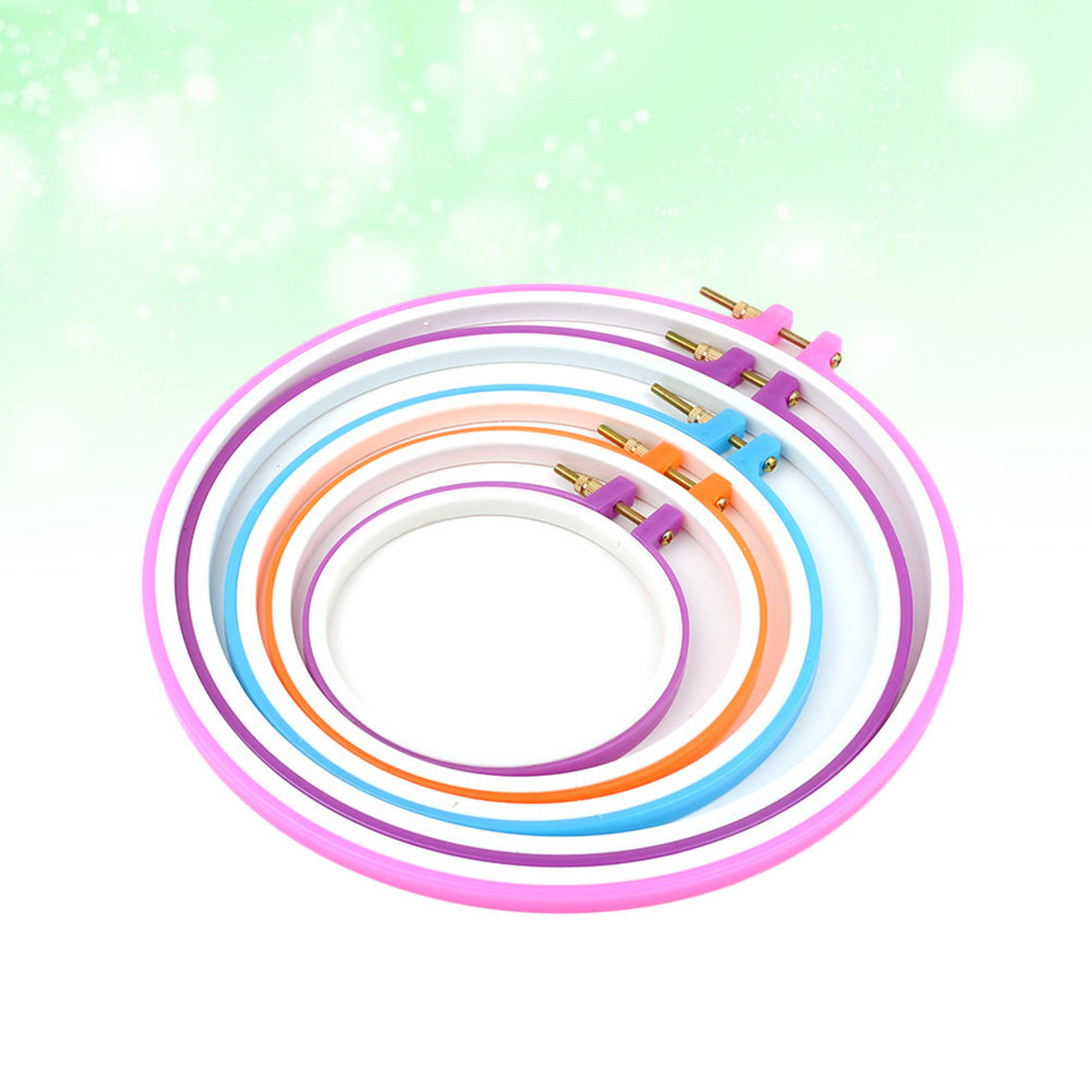 5Pcs Embroidery Hoop Set Plast - Embroidery Hooping reseña y precio